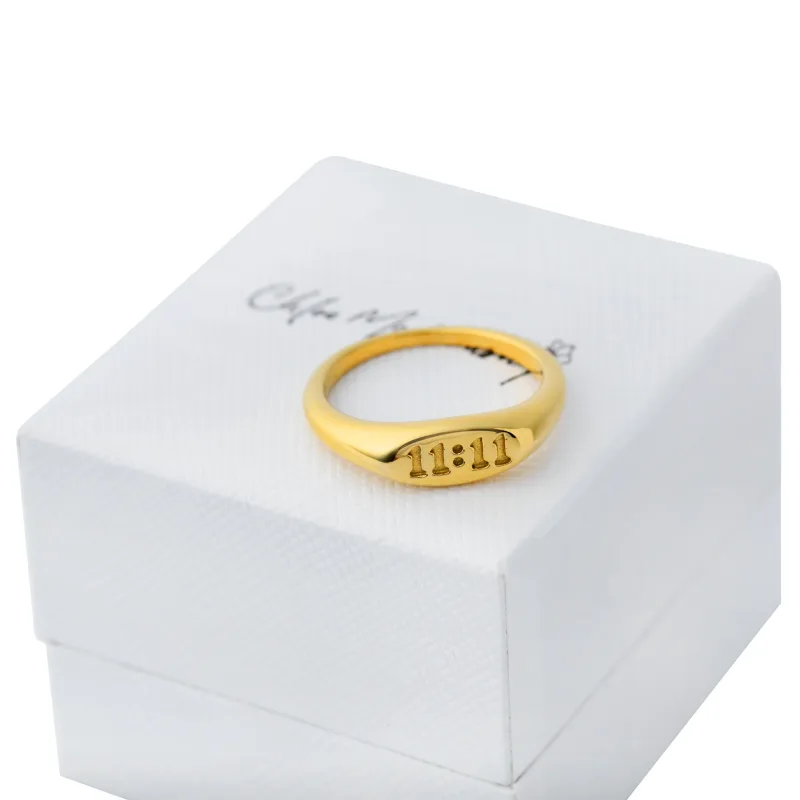 11:11 Angel Number Ring - Gold