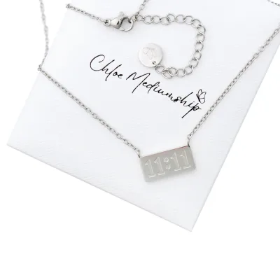 11:11 Angel Number Necklace - Silver