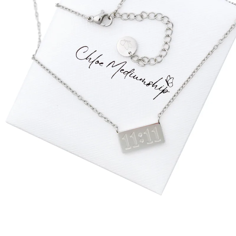 11:11 Angel Number Necklace - Silver