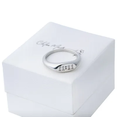 11:11 Angel Number Ring - Silver